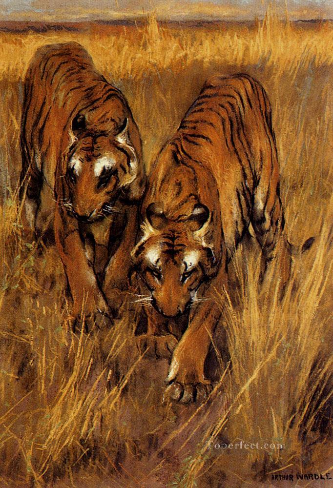 Tigers 2 Arthur Wardle Oil Paintings